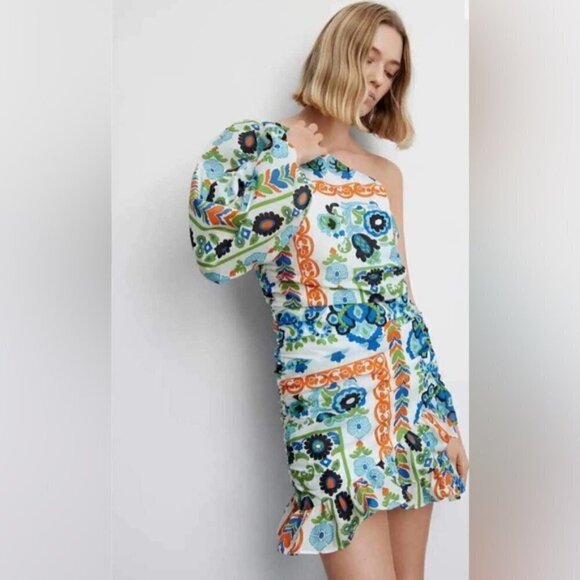 Mango, Ladies Asymmetrical pleated dress. Size: 10. NWT - Picture 11 of 16